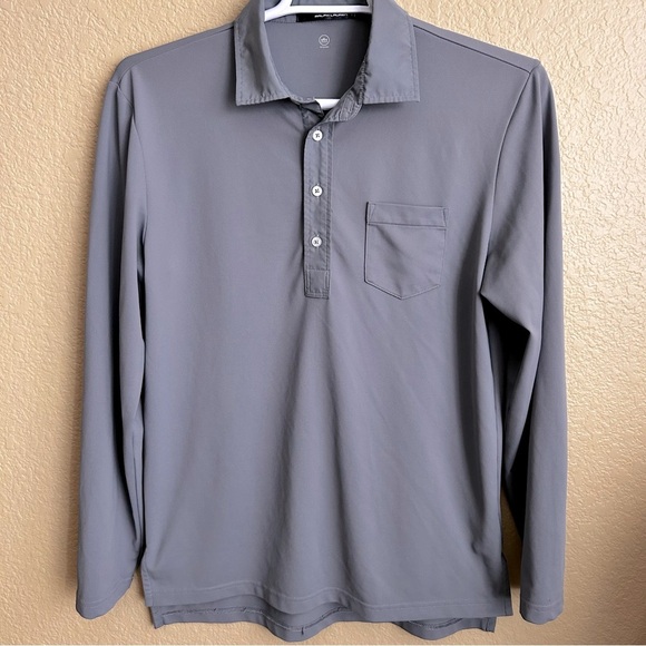 Ralph Lauren RLX Golf Gray Long Sleeve Polo - Picture 1 of 7